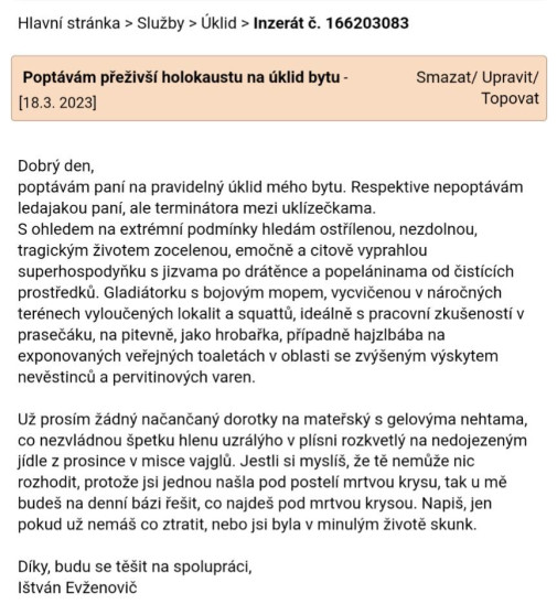 Inzerát